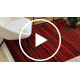 Tapete ORIENT 5132 bordeaux / preto Oriental, com franjas