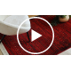 Tapete ORIENT 5820 bordeaux / preto Oriental, listras com franjas